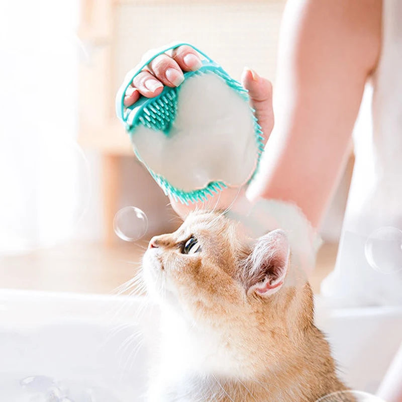 Pet Bathing Brush Soft - FurryFinds
