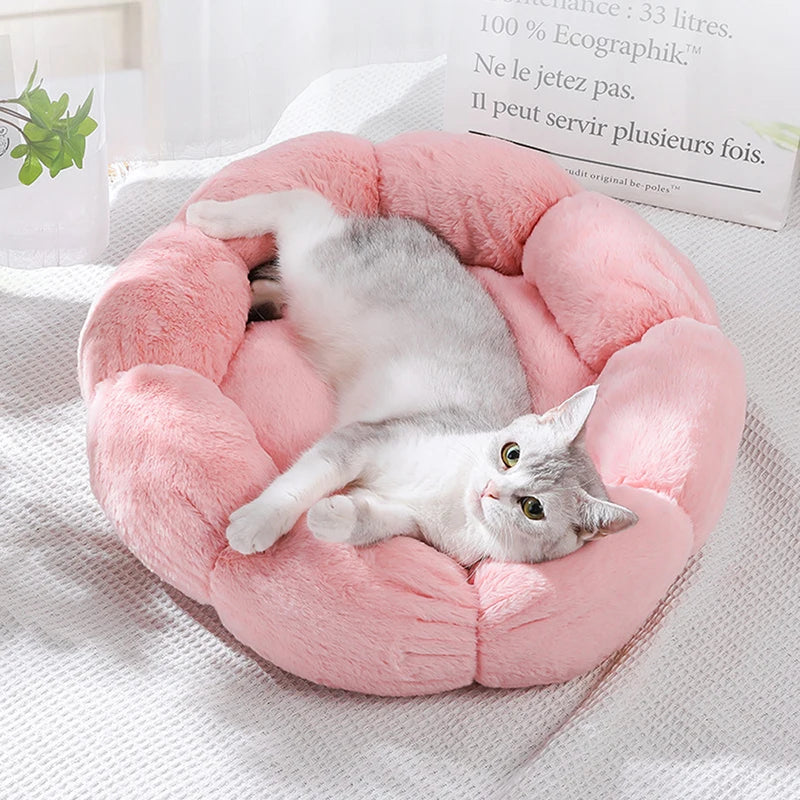 Flower Soft Cat Bed - FurryFinds