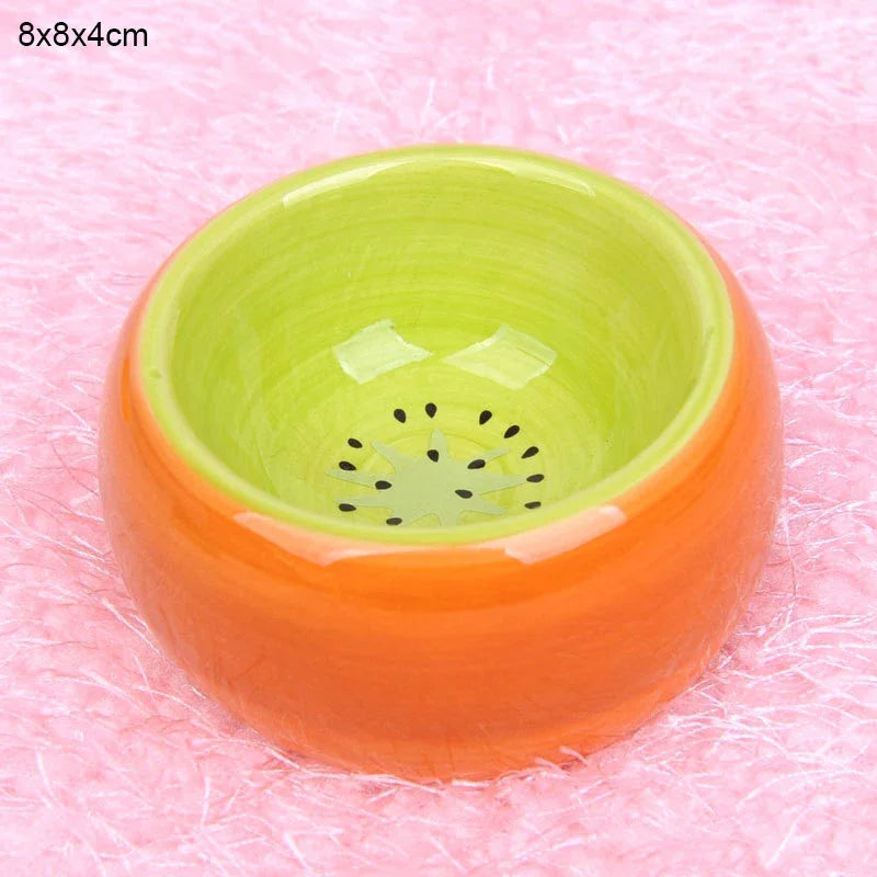 Hamster Ceramic Feeder Bowl