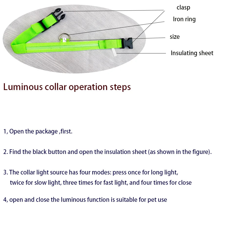 LED Night Safety Collar - FurryFinds