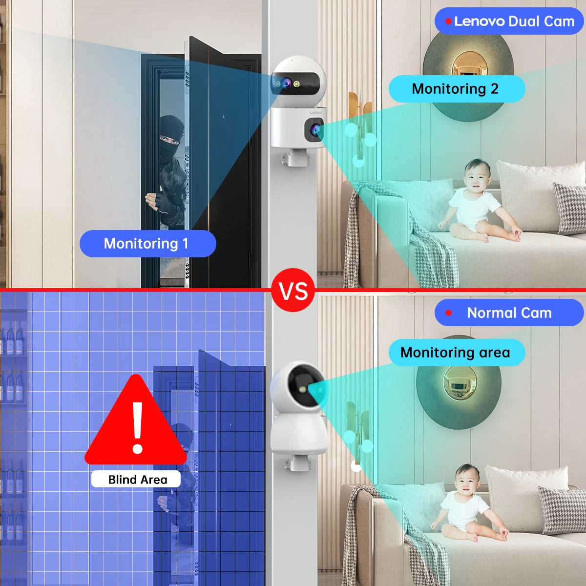 Lenovo 4K IP Camera 5G WiFi - FurryFinds