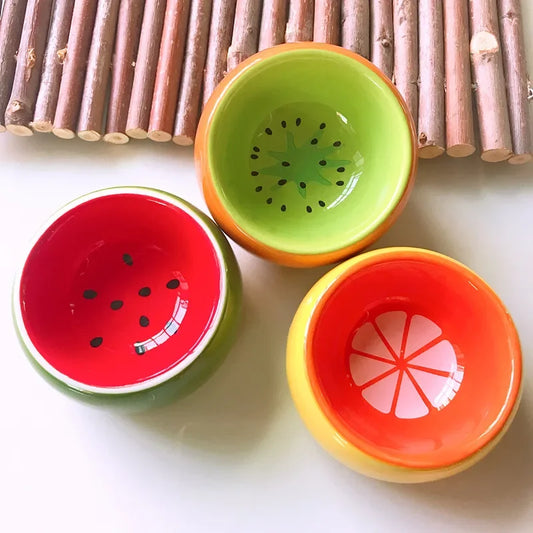 Hamster Ceramic Feeder Bowl