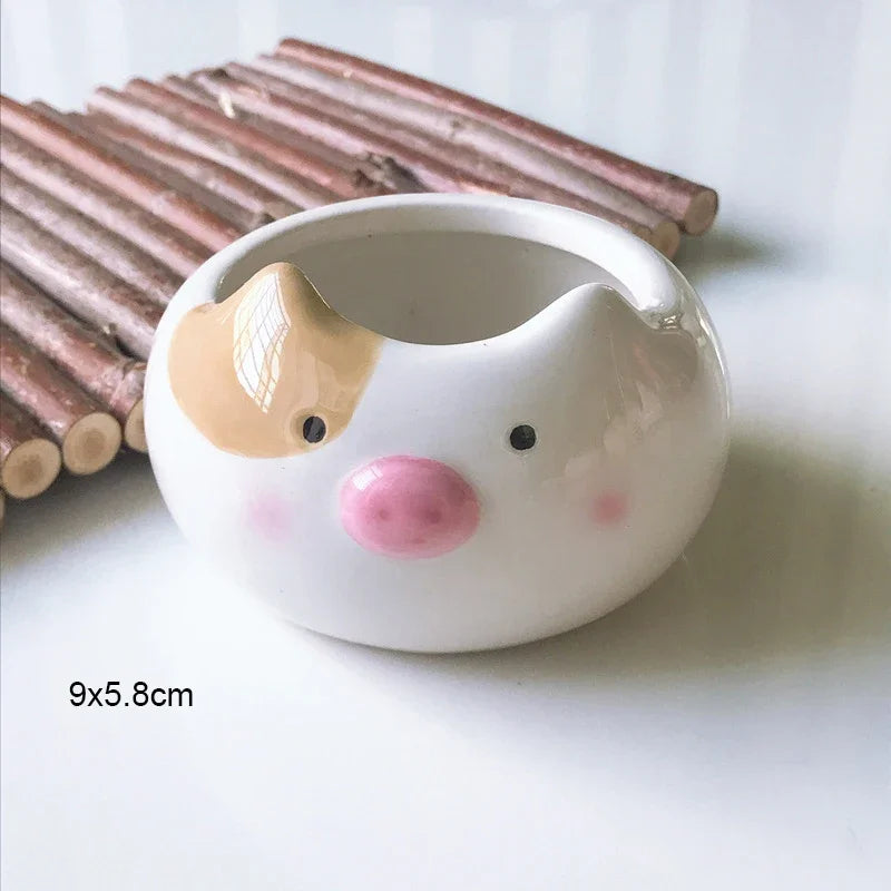 Hamster Ceramic Feeder Bowl